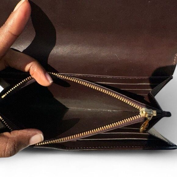 Louis Vuitton Monogram Vernis Portefeuille Sarah Long Wallet - M90152 - Amarante - Picture 11 of 15